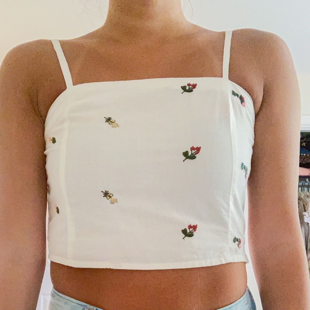 Ivy & Main floral crop tank